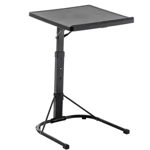 BTEXPERT Adjustable Height & Tilt Angle Laptop Tray Table - 3 Heights 3 Angles - Portable Folding Table for Bed Sofa Couch - 17"x17" Top - Easy Storage - Lightweight Durable Design C-Shaped Side Desk