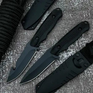 Set of 2 Fixed Blade Knives with Sheaths, 5cr13mov Steel Blades, Abs Plastic Handles, Perfect Outdoor Camping and Fishing Tools, Survival Equipment Set, Stainless Steel Knives, Tactical Tool