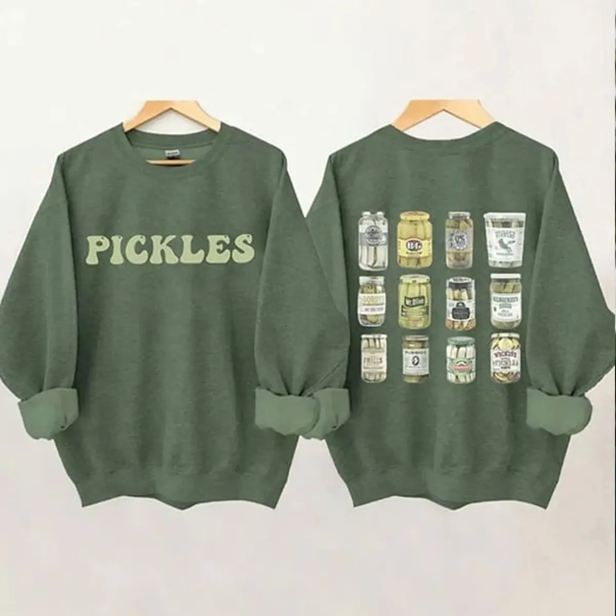 Pickle Jars Sweatshirt, Pickles Print Sweatshirt, Canning Season Pick Lovers Shirt, Jarred Pickles Jumper, Pickle Jar Crewneck Sweatshirt