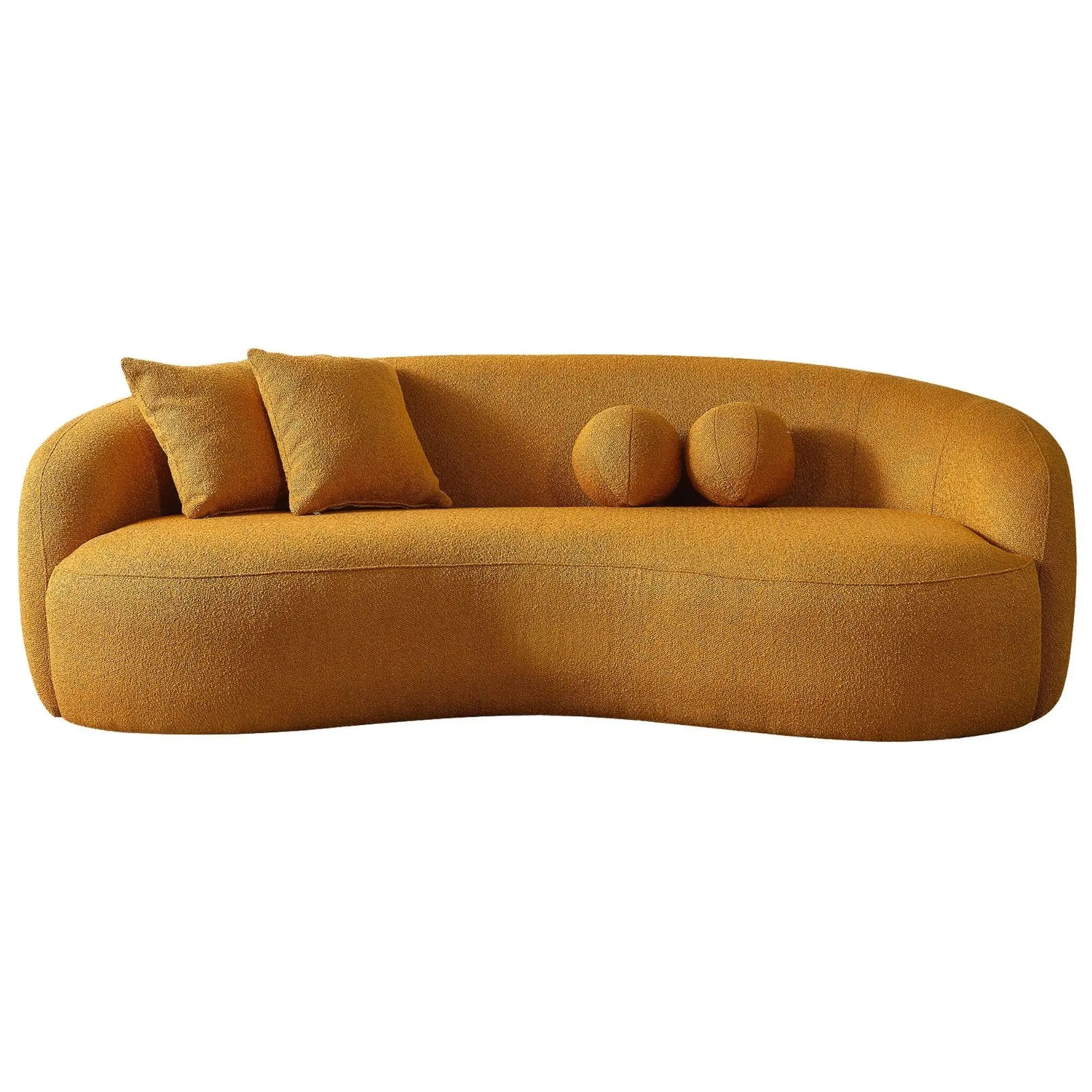 89'' Japandi Style Curvy Upholstered Sofa 89'' Japandi Style Curvy Upholstered Sofa