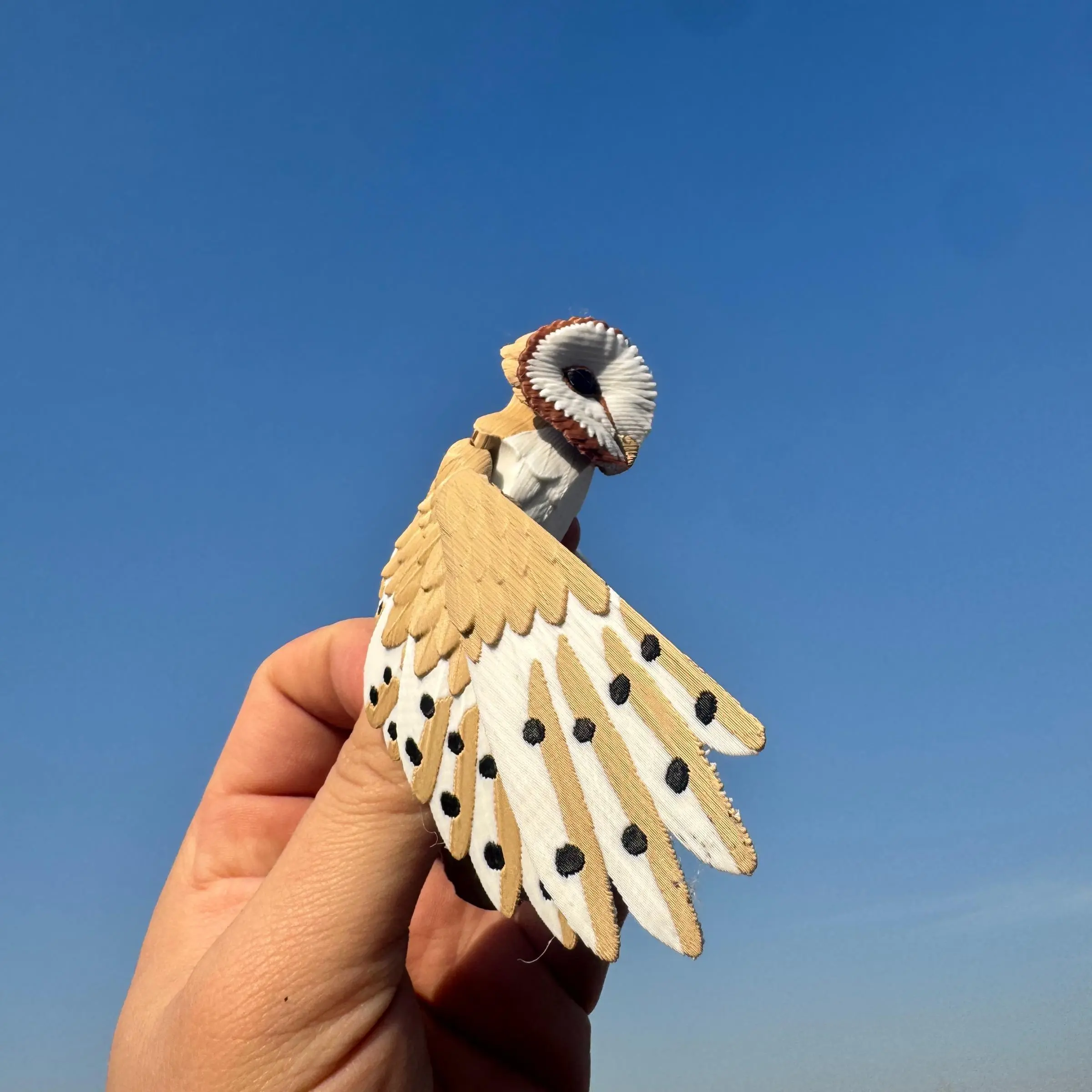 3D Printed Owl Design Ornament, 1 Count Joints Moveable Art Craft, Home Decor for Living Room Bedroom Office, Room Decor, Home Decor, Decor Figurine Ornaments