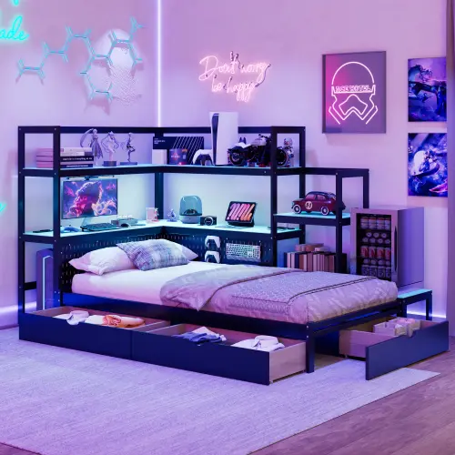 Black+Blue + MDF + Twin