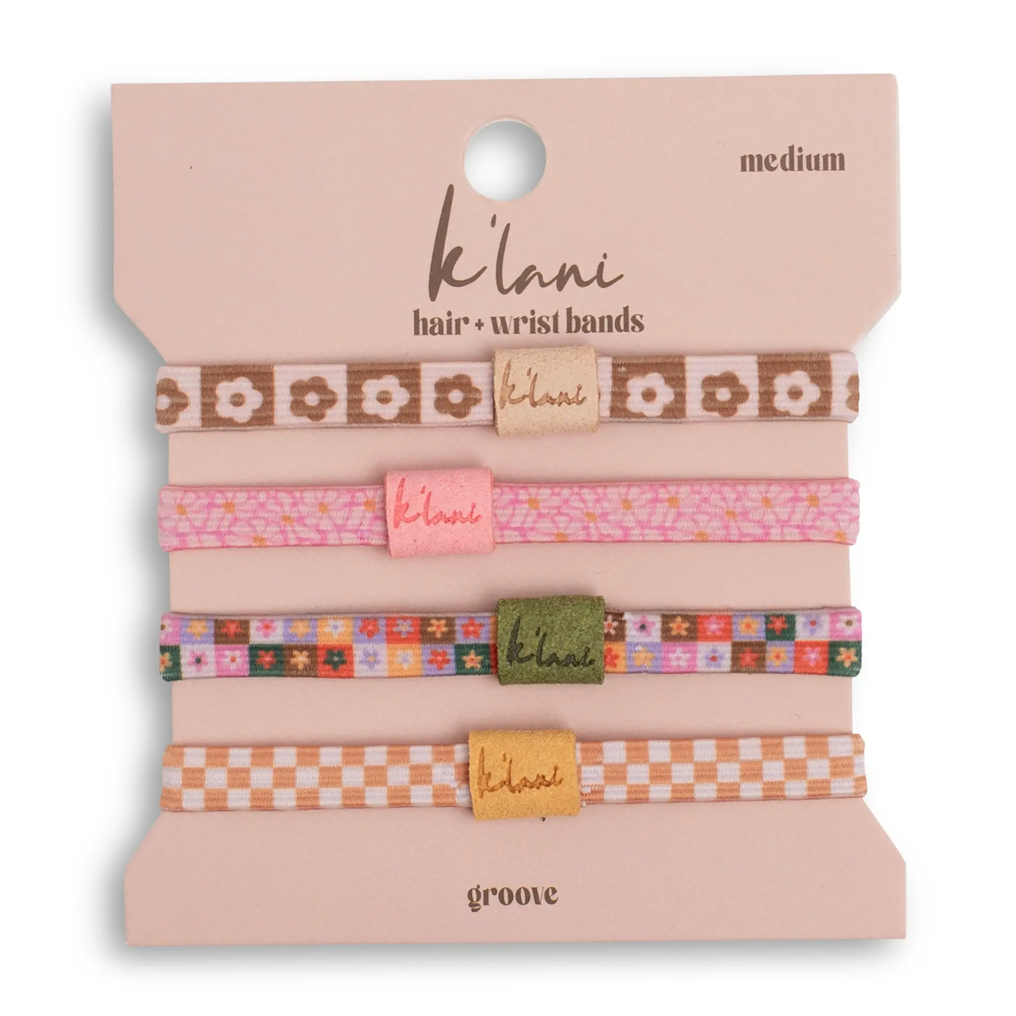 "Groove" Fun Floral Hair + Wrist Bands