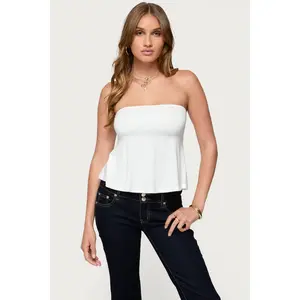 Beaux Strapless Babydoll Top