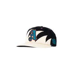 Snapback Hat Almighty Sun Day Snake Tooth | Cream & Black