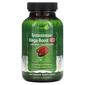 Irwin Naturals Testosterone Mega-Boost Red, 56 Liquid Soft-Gels