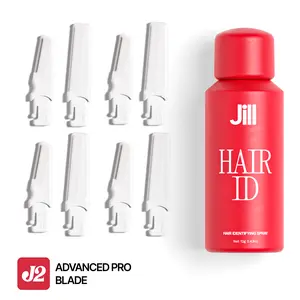 Jill Refill Kit - 8 Blade Count & Hair Identifier Spray - Reveal Peach Fuzz for Smooth, Radiant Skin