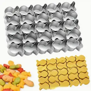 Mini Fish Shaped Cookie Mold, 25pcs/set Cookie Cutter, Baking Mold for Cake, Cookie, Chocolate, Cake Decorating Tool, Kitchen Baking Supplies
