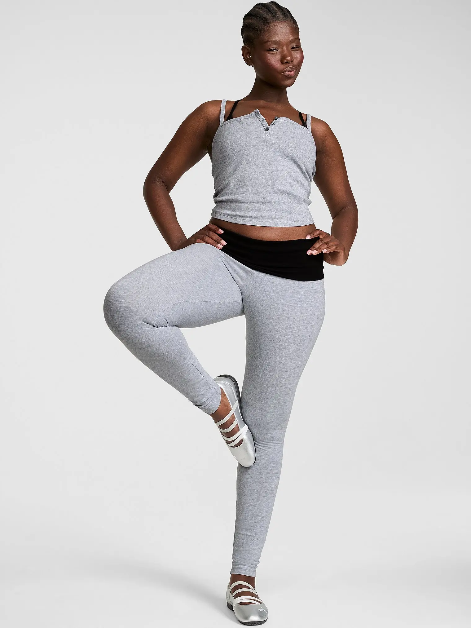 PINK All-Day Cotton™ Foldover Leggings PINK All-Day Cotton™ Foldover Leggings