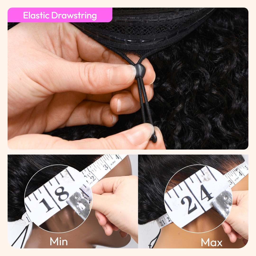 UNice Glueless Side-Part & Middle Part Fluffy Loose Wave Wig with Wispy Air Bangs 13x4 HD Lace Frontal Human Hair Wigs with Bleached Knots Easy to Install Natural Hairline Scalp SpringStatements