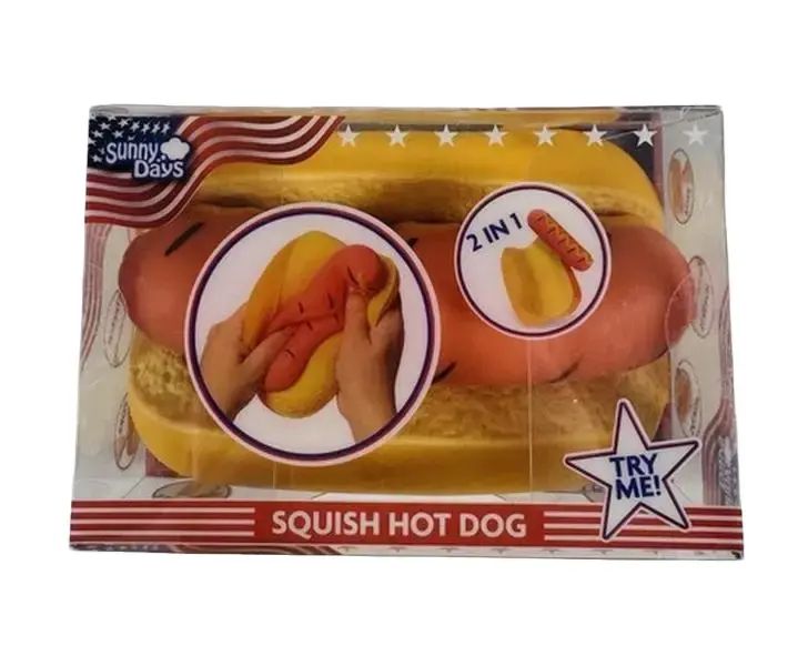 Squishy Hot Dog Stress Relief Toy, Classic Novelty Toy