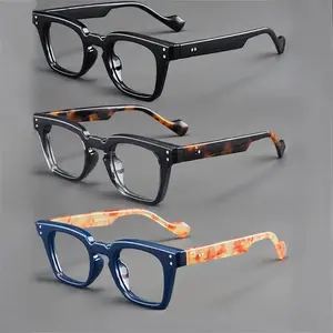 Fashion Large Frame Reading Glasses for Men & Women, Vintage Blue Light Blocking Computer Readers, Stylish Anti-glare Eyewear, Lightweight Durable Glasses