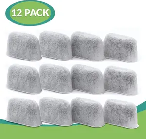 Cuisinart Compatible Activated Charcoal Water Filter Replacement - Universal Fit All Cuisinart and Braun Coffee Makers - Pure and Refresh Taste (12 Pack)