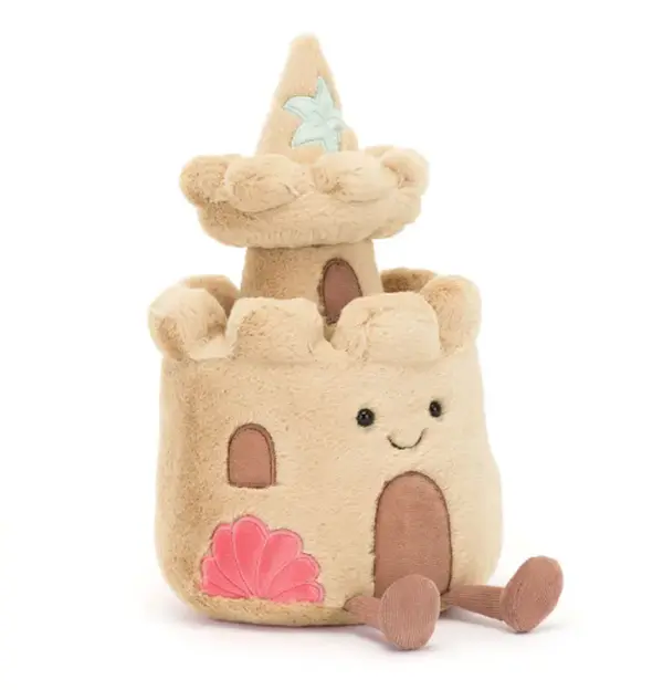 Jellycat Amuseable Sandcastle Official Soft Stuffed Toy - Cozy Beach Vibes Plushie Gift for Kids & Girls