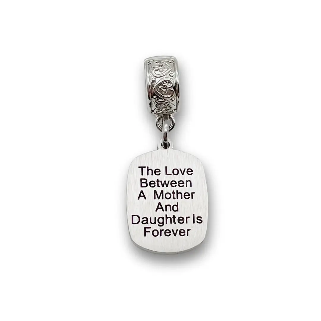 "Mother Daughter Eternal Love" Quote Clip-on Charm