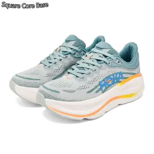Teal & Orange Cloud-Like Running Shoes – Breathable Mesh Upper, Ultra-Soft Cushioned Midsole & Non-Slip Rubber Outsole, Unisex Comfort Trainers for Daily Walks & Gym Sessions