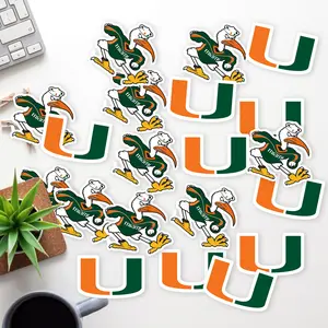 Stickers Pack 20 Pcs University Car Guitar Luggage of Bottle Miami Waterproof Skateboard Bike Water Aesthetic Vinyl Colorful Bumper Laptop