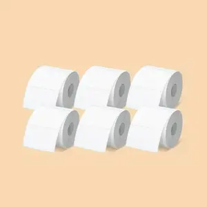 Thermal Printer Label Sticker, 6 Rolls Barcode Label Sticker, Address Label Sticker for Home Office Business