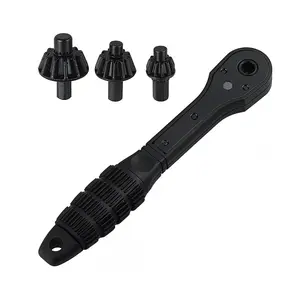 2-in-1 Ratchet Drill Chuck Key Wrench, Universal Chuck Key Replacement Tool for Drill, Compatible with Most Electric Drills and Power Tools