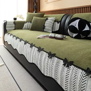 Luxury Sofa Cover Set, Anti-Slip Cat Scratch Resistant, One-Piece Polyester Fabric, Ideal for Living Room, Bedroom, Office