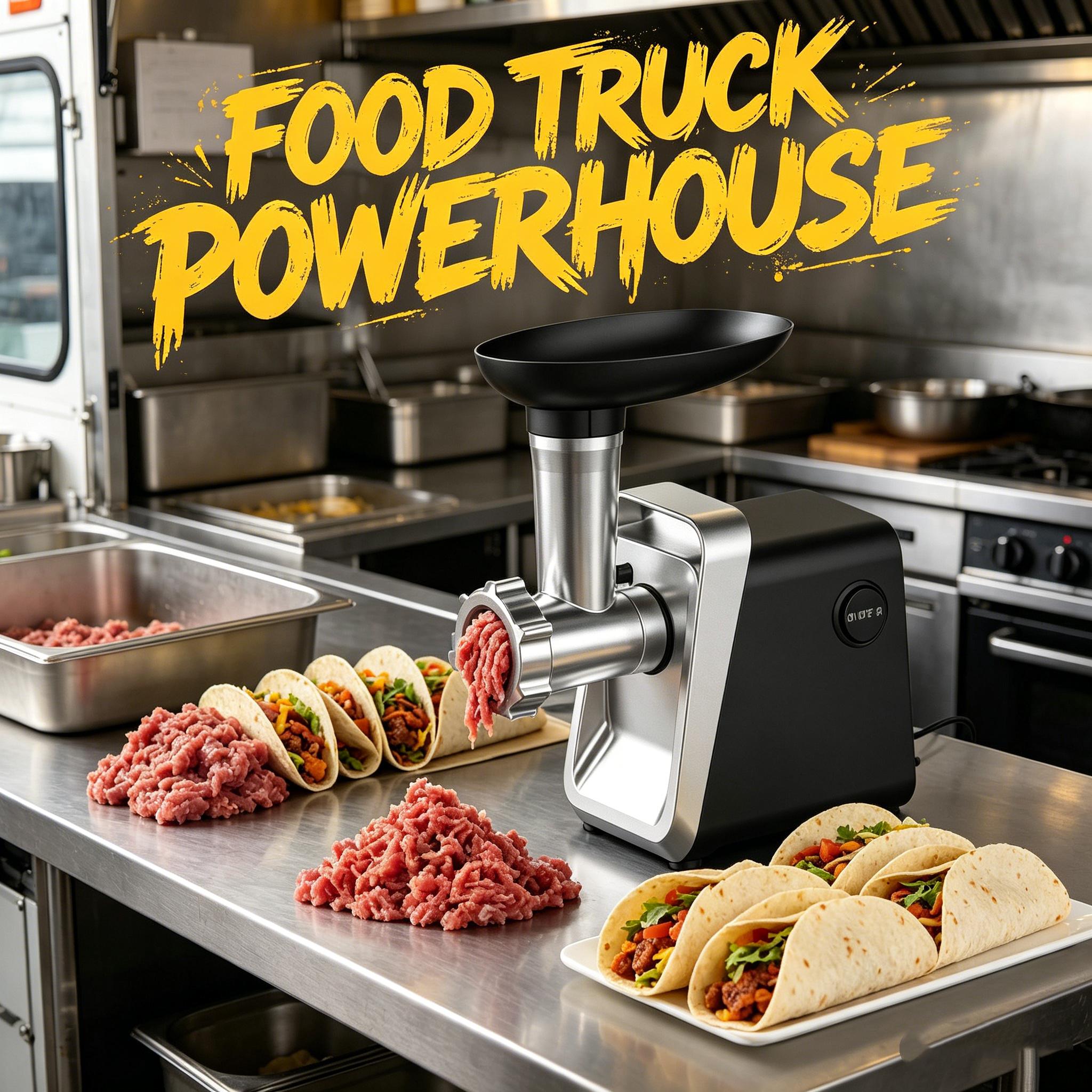 1pc 2800W Electric Meat Grinder & Sausage Stuffer, Cast Aluminum Head ABS Body, 120V US Plug, Multifunctional Mincer for Home Kitchen Meat Processing & Homemade Sausage Making