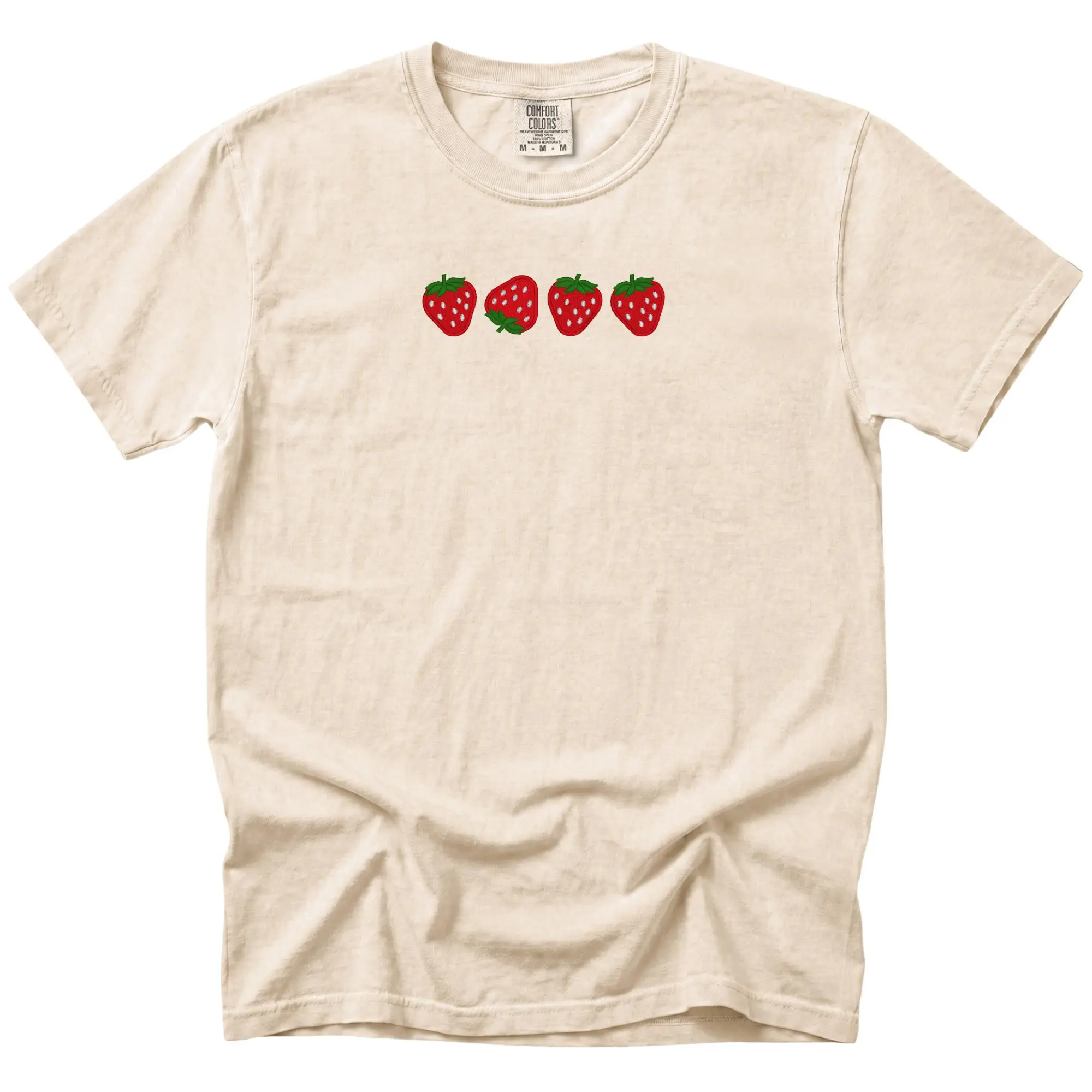 Strawberry Tshirt, Embroidered Summer Shirt, Strawberry Shirt, Oversized Beach Comfort