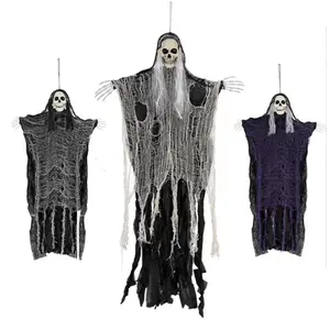 3 Pack Hanging Halloween Skeleton Ghosts Decorations,  for Best Halloween Outdoor Decorations