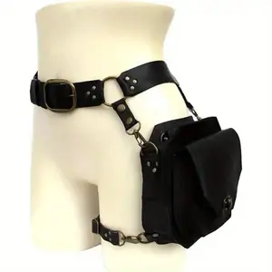 MedievalWaistBeltDropLegPackSteampunkWaistPackThighBagPackMorcycleWaistBelt-SteampunkThighHolsterBag-w