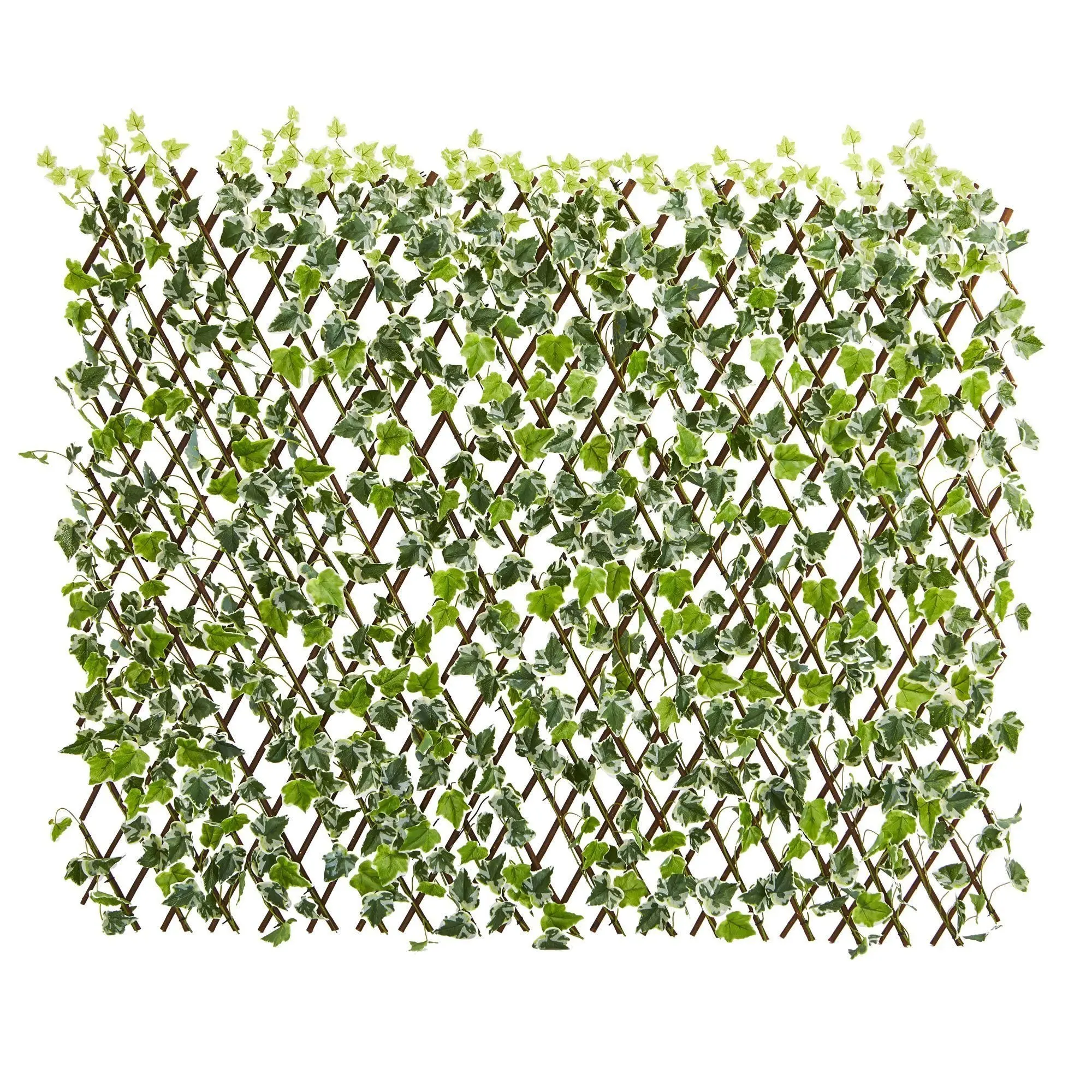 39-in Expandable Artificial English Ivy Garden Trellis Fence - UV-Resistant, Waterproof Decorative Fence for Patio to Beautify Outdoor Space