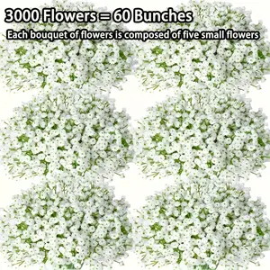1500 Artificial Wheat Flowers, 30 Bundles Fake Wheat Bouquets, Ideal for Wedding, Engagement, Home Decor, Hotel, Party, Indoor & Outdoor Decoration
