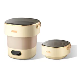 Foldable Portable Washing Machine, 13L Mini Washer and Spin-Dryer for Travel Dorm Camping, Compact Laundry for Baby Clothes Underwear Socks, RV Apartment