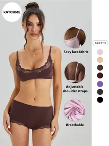 Lace Lingerie Set for Women, Womenswear, Sexy French Style Casual Bra and Panty, Comfortable Home Wear, Elegant Underwear Collection, Underwear Sets