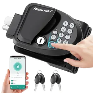 RV Door Lock Keyless Entry, 4-in-1 RV Locks Replacement with APP, Fingerprint, Password, Keys, Bluetooth RV Keyless Entry Door Lock for Camper, Not fit Class A or Class C RVs