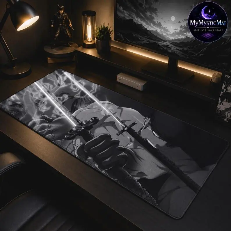 Zoro Desk Mat, Roronoa Zoro Mouse Pad, One Piece Desk Mat, Anime Gaming Mouse Pad, Samurai Desk Pad, Manga Mouse Pad, XXL Gaming Mat