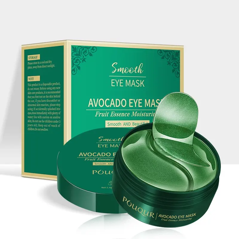 Avocado Moisturizing Eye Bagmask 60pcs/set Under Eye Mask Eye Care Product for Dark Eye Bags Skin Care Gift Moisturizer Hydrating Comfort