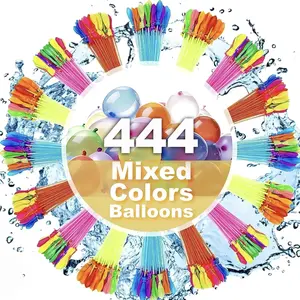 444pcs Random Color Quick Injection Water Balloon,  Water Balloons for Water Battle, Outdoor Irrigation Balloons, Summer Party Toys, Water Balloons, Birthday Party Supplies, Versatile Use