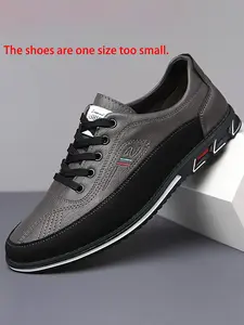 Men's Business Casual Shoes, Sneaker, PU Leather Stripes Design, Narrow Fit Less Than Ankle Height, All Season Wear, Comfortable PVC Sole