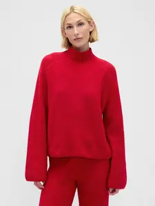 Gap Women's CashSoft Shaker-Stitch Turtleneck Sweater