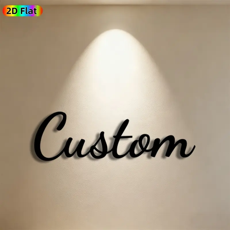 1pc Custom Script Metal Wall Art, Stylish Custom Letter Statue Mural, Ideal Gift for New Year, Christmas, Home Decor Enthusiasts, Rust-Resistant Metal Wall Decor Wall Sculptures, Perfect for Indoor Wall & Outdoor Fence, Custom Design Lovers