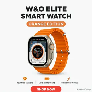 W&O Smart Watch Multiple Sport Mode, Message Reminder, Fitness Wearable, IP67 Waterproof Touch Screen Watch, Sleep Monitoring, Multifunctional Smart Watch with High Battery Life, GPS Bluetooth Call, Gif