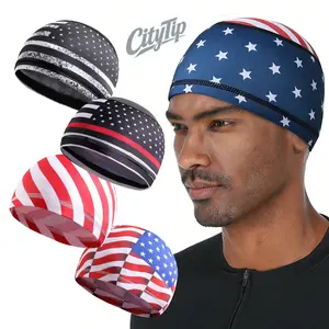 2Pcs/3Pcs USA 250th Anniversary Patriotic Cooling Skull Cap Helmet Liner | PatrioticTok CyclingTok OutdoorTok Sweat Wicking Breathable Beanie | Unisex for Cycling Running Motorcycle Hiking Gym Outdoor Sports