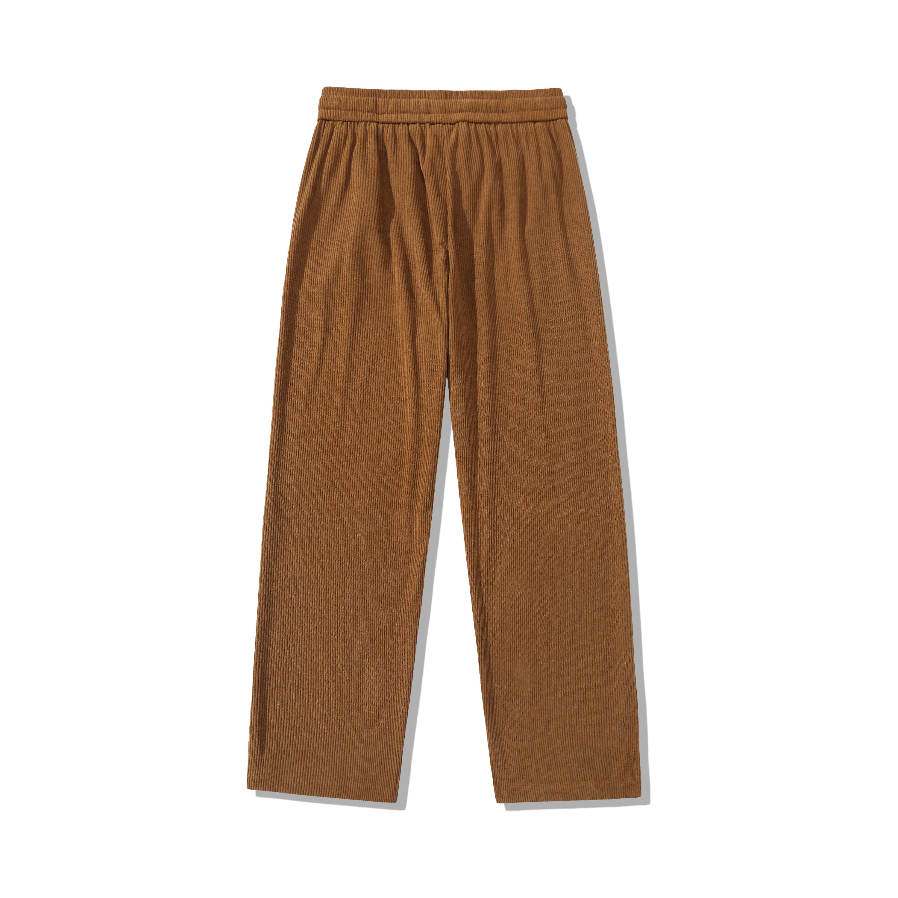 2-Pack Corduroy Straight-Leg Casual Men’s Pants, Elastic Waist, Loose Fit Athletic Style