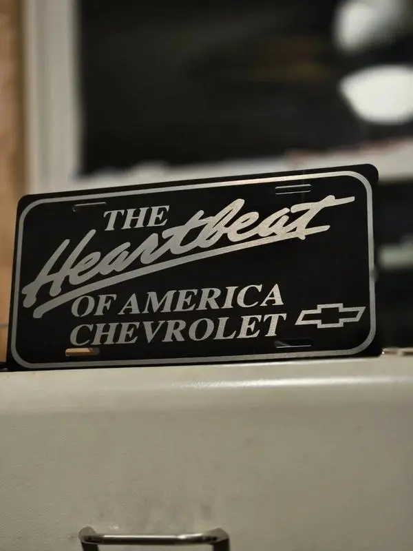 Chevrolet Heartbeat of America Custom Vanity License Plate - 12x6 Aluminum US Made Personalized Design for Cars Trucks or Wall Decor