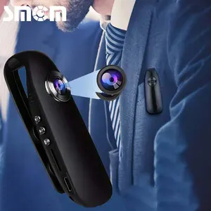 SMCM 1080P Full HD Convenient Camera, USB Rechargeable Home Outdoor Camera, Bicycle Video Recorder with Back Clip, Small Camera Video and Audio Recording Sports Camera with Card Reader