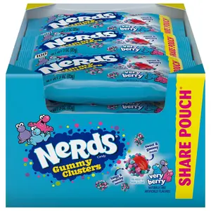Nerds Gummy Clusters Candy, Very Berry, 3 Ounce (Pack of 12)