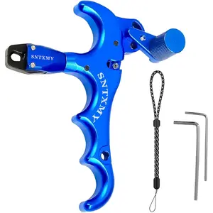 4 Finger Thumb Release for Compound Bow |   Aluminum & 360 °   Adjustable Design
