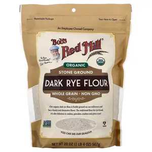 Bob's Red Mill Organic Dark Rye Flour, Whole Grain, 20 oz (567 g)