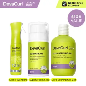 DevaCurl Mist of wonders & SuperCream 5.1oz & Ultra Defining Gel 12oz