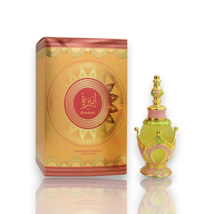 Zakat Perfumes Ameerat Pure Concentrated Perfume Oil - 20 ML-0.67 oz (Up to 0.9 fl oz) - Women's Elegant Fragrance with Fresh Aroma, White Floral, Tuberose, Citrus, Vanilla Notes, Pure Oil