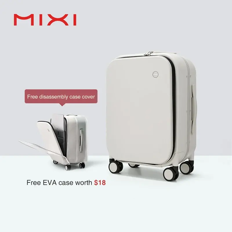 Lue's House Mixi Patent Design Aluminum Frame Suitcase Carry On Rolling Luggage Beautiful Boarding Cabin 18 20 24 Inch M9260